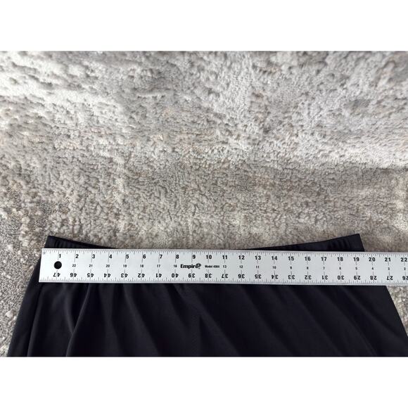 Avenue Plus Size 22/24 Minimalist Midi Stretch Skirt Black Pull On Casual - Picture 4 of 7